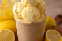 Homemade Zesty Lemon Ice Cream
