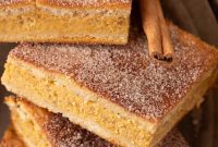 Irresistible Churro Pumpkin Cheesecake Bars