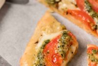 Effortless Flatbread Margherita with Pesto Swirl