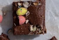 Decadent Fudgy Easter Brownies: Mini Egg and Robin Egg Edition
