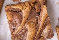 Decadent Nutella Swirl Blondies