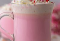 Decadent Pink White Chocolate Hot Chocolate for Valentine’s Day