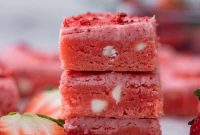 Irresistibly Easy Strawberry Brownies from a Cake Mix