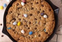 Gooey Giant Cadbury Mini Egg Skillet Cookie