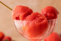Irresistible Homemade Strawberry Sorbet