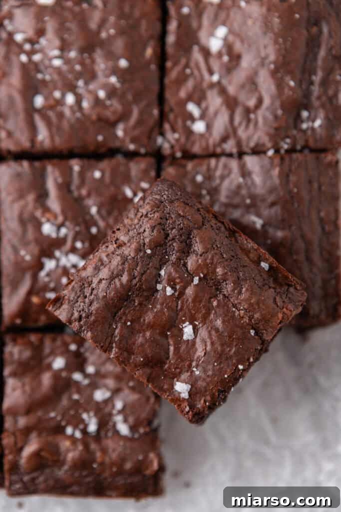 Mastering the World's Best Fudgy Brownies 18 Sliced crinkly top brownies recipe