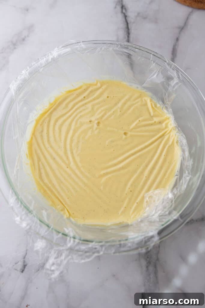 ingredients in a bowl being refrigerated