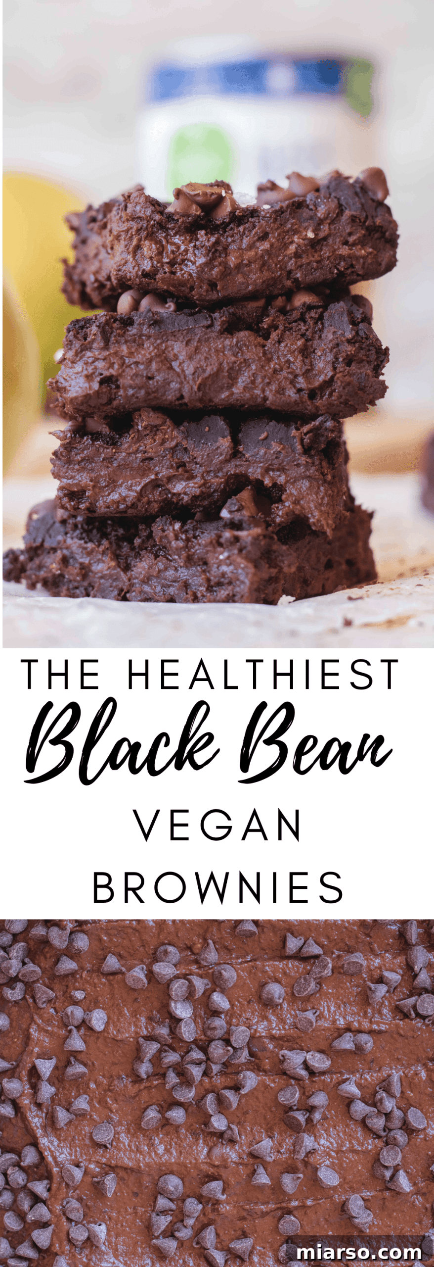 The healthiest black bean brownies pin image
