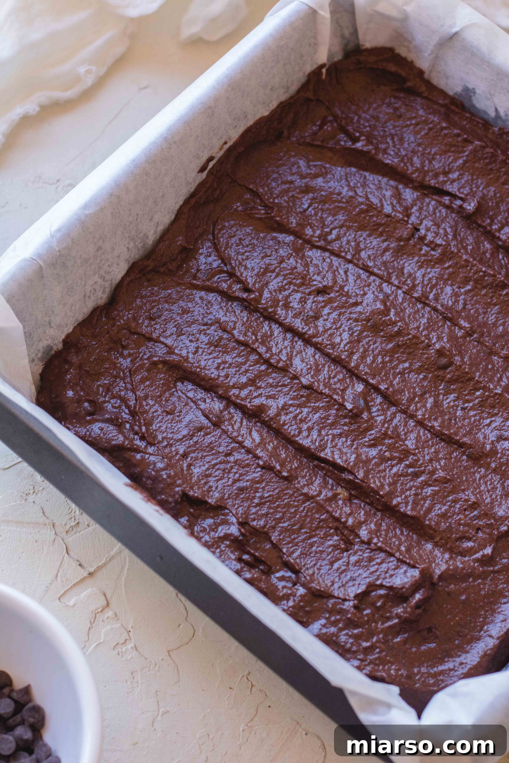 Brownies baking in the oven