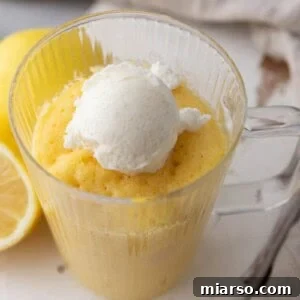 Single Serve Lemon Mug Cake Recipe
