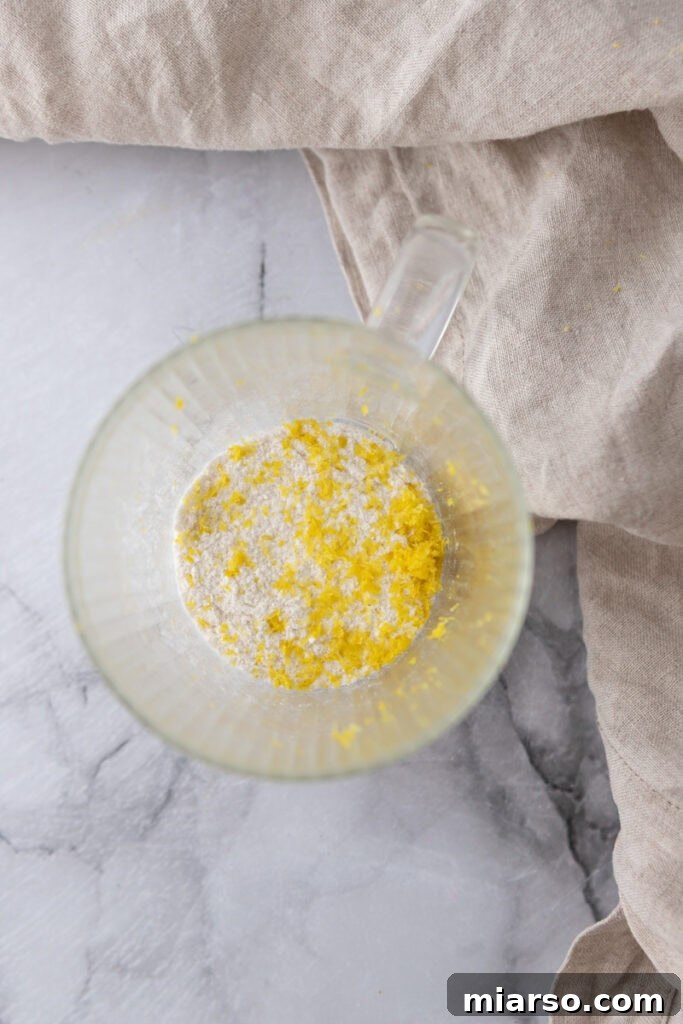 dry ingredients in a mug