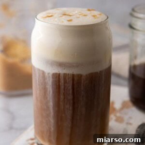 Starbucks brown sugar cold foam recipe in a glass