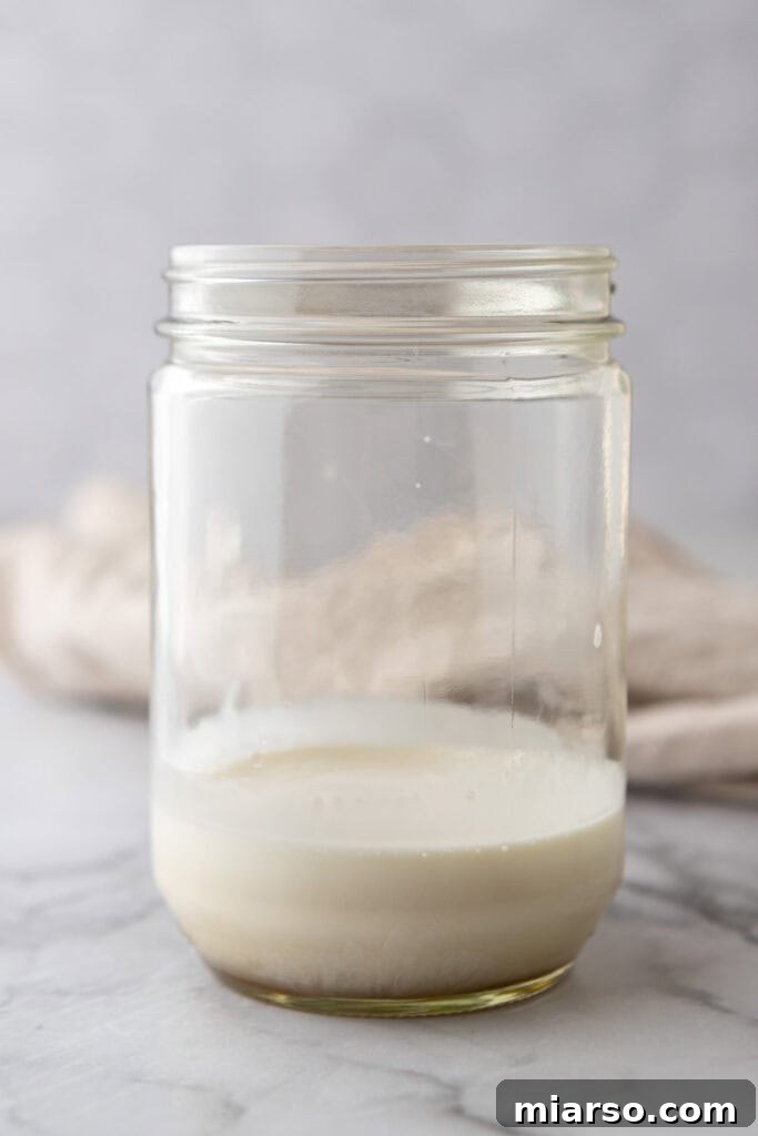 Dairy ingredients in a glass jar
