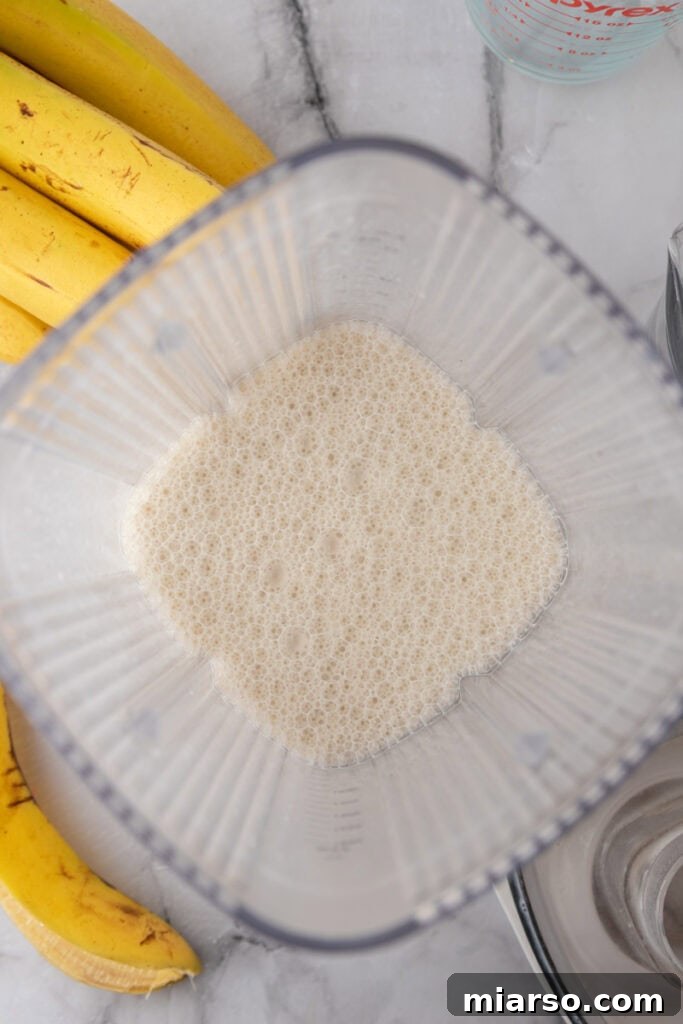 Blender lid closed, ingredients ready to be blended