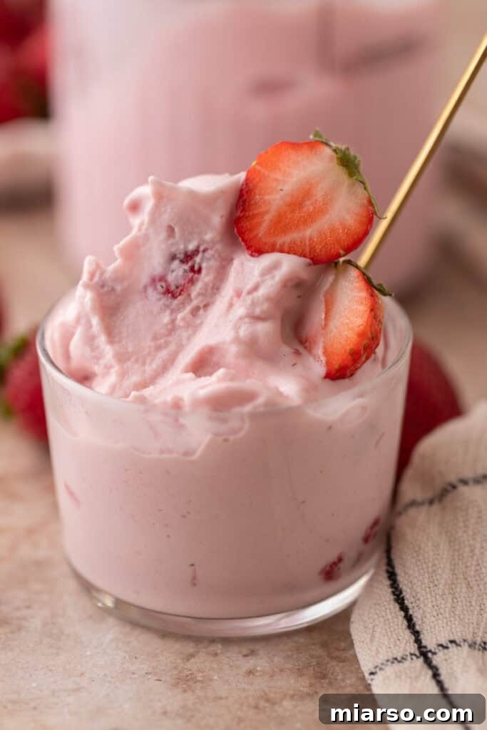 High protein strawberry cottage cheese ice cream