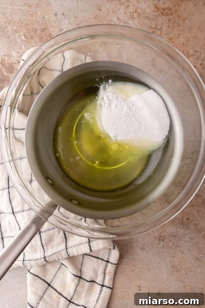 Mastering Chocolate Meringue Pie 13 ingredients in a double boiler