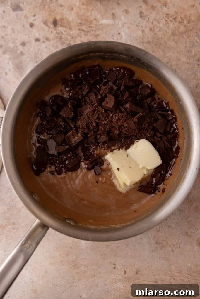 Mastering Chocolate Meringue Pie 8 ingredients in a pot
