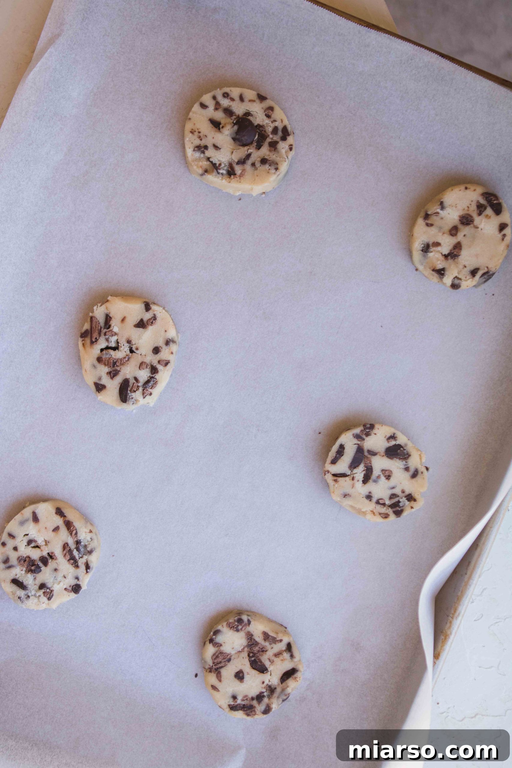 Slice and bake chocolate chip cookies