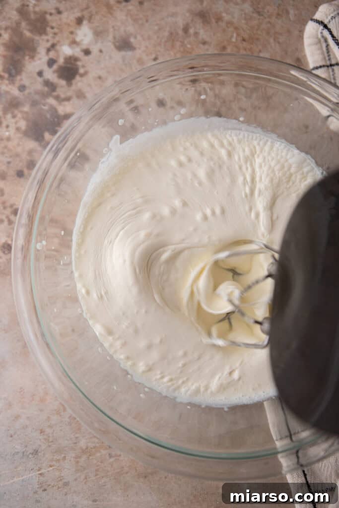 Cream cheese mixture blended until silky smooth