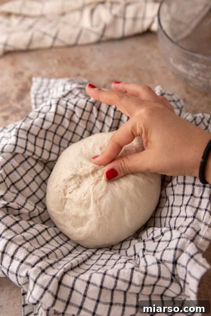 dough being put in a basket