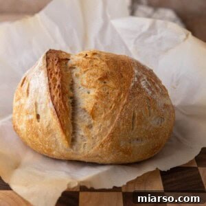 same day sourdough bread recipe on top of parchment paper
