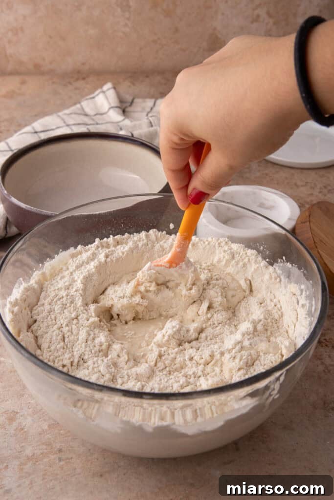 ingredients being mixed in a bowl