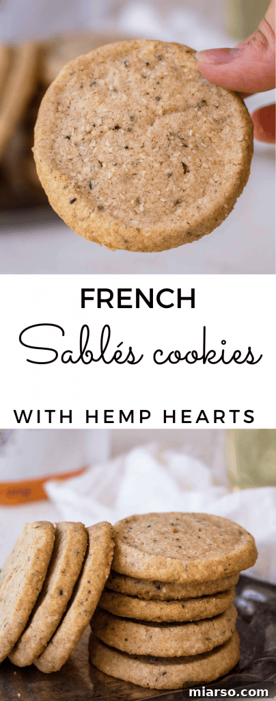 Nutrient-Rich Whole Wheat Sablés with Hemp Hearts 20 Whole Wheat Sablés Cookies with hemp hearts Pinterest pin 1