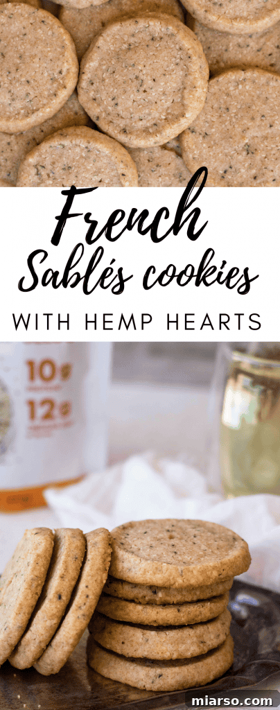Nutrient-Rich Whole Wheat Sablés with Hemp Hearts 21 Whole Wheat Sablés Cookies with hemp hearts Pinterest pin 2
