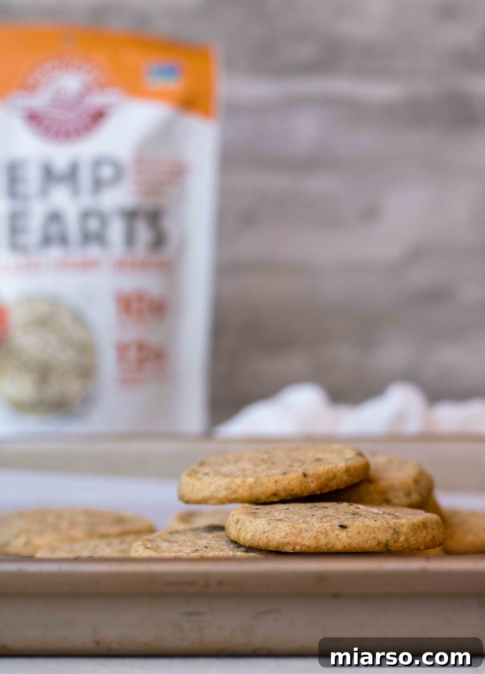 Nutrient-Rich Whole Wheat Sablés with Hemp Hearts 4 Sablé cookies arranged on a cooling rack