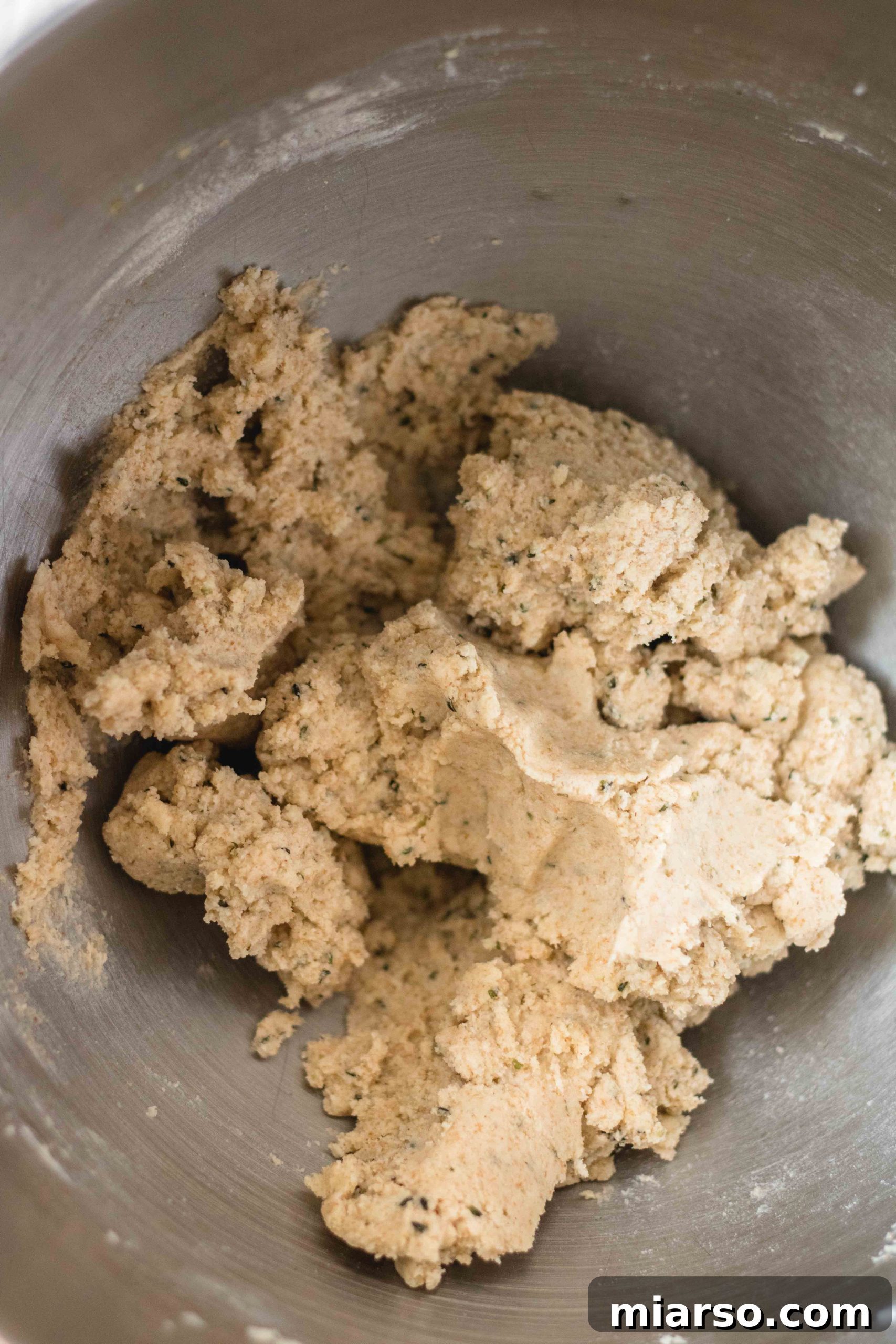 Nutrient-Rich Whole Wheat Sablés with Hemp Hearts 6 Initial steps of making French butter cookies sablé