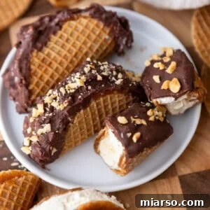 Stroopwafel Choco Tacos on a plate