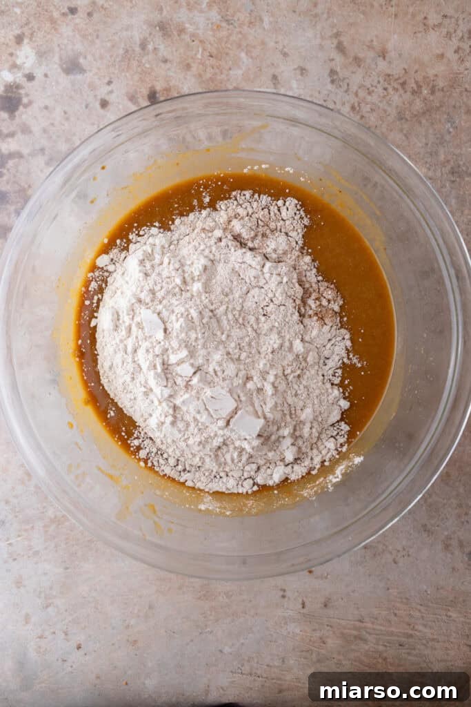 Warm Autumn Pumpkin Streusel Loaf 11 dry ingredients in a bowl