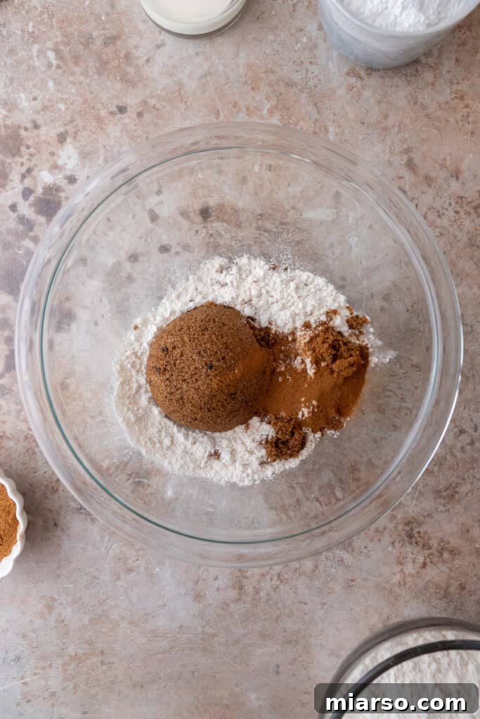 Warm Autumn Pumpkin Streusel Loaf 5 ingredients in a bowl