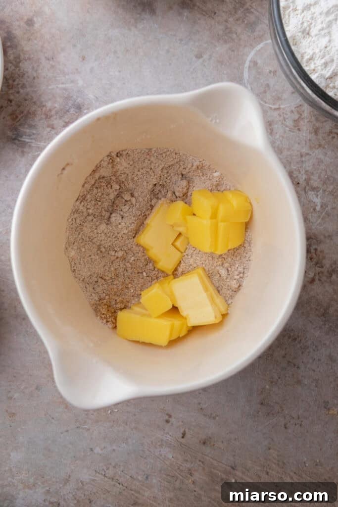 Soft Bakery Pumpkin Muffins Inspired by Panera 5 streusel ingredients in a bowl