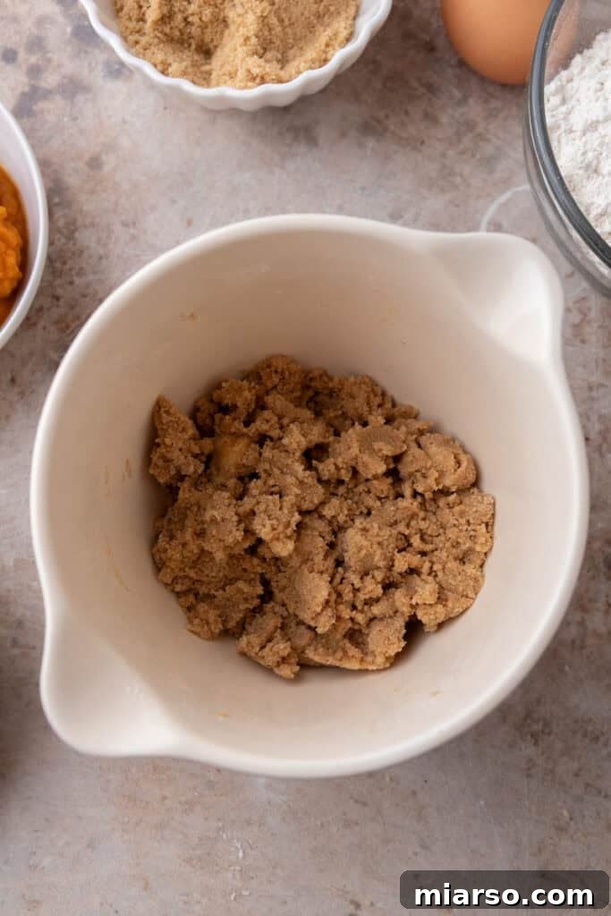 Soft Bakery Pumpkin Muffins Inspired by Panera 6 streusel ingredients in a bowl