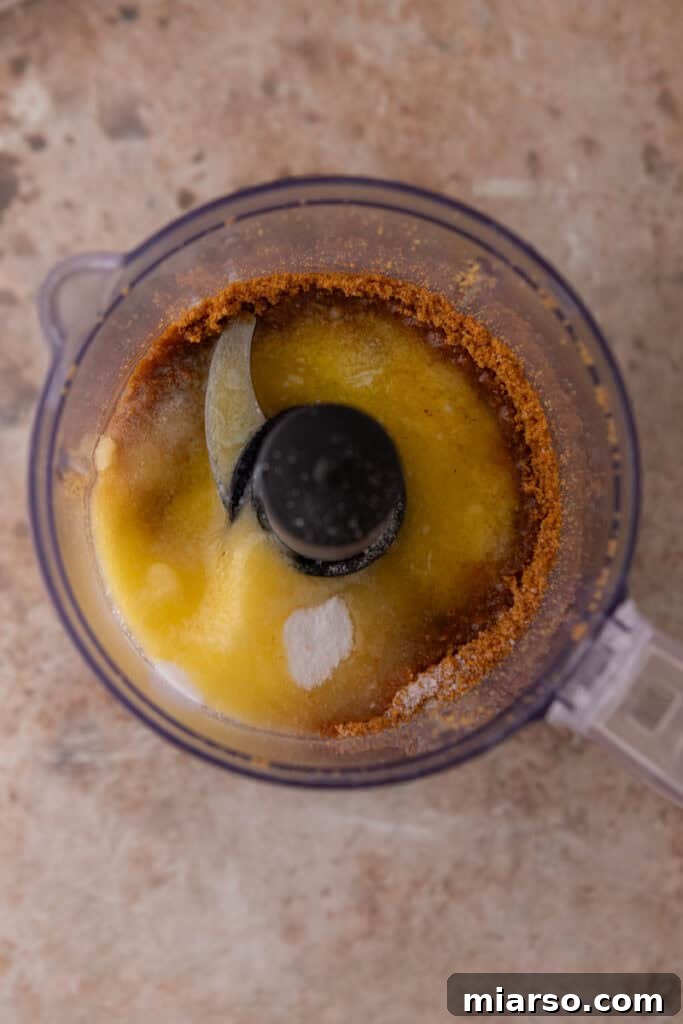 Little Pumpkin Spice Cheesecake Cups 6 ingredients in a food processor