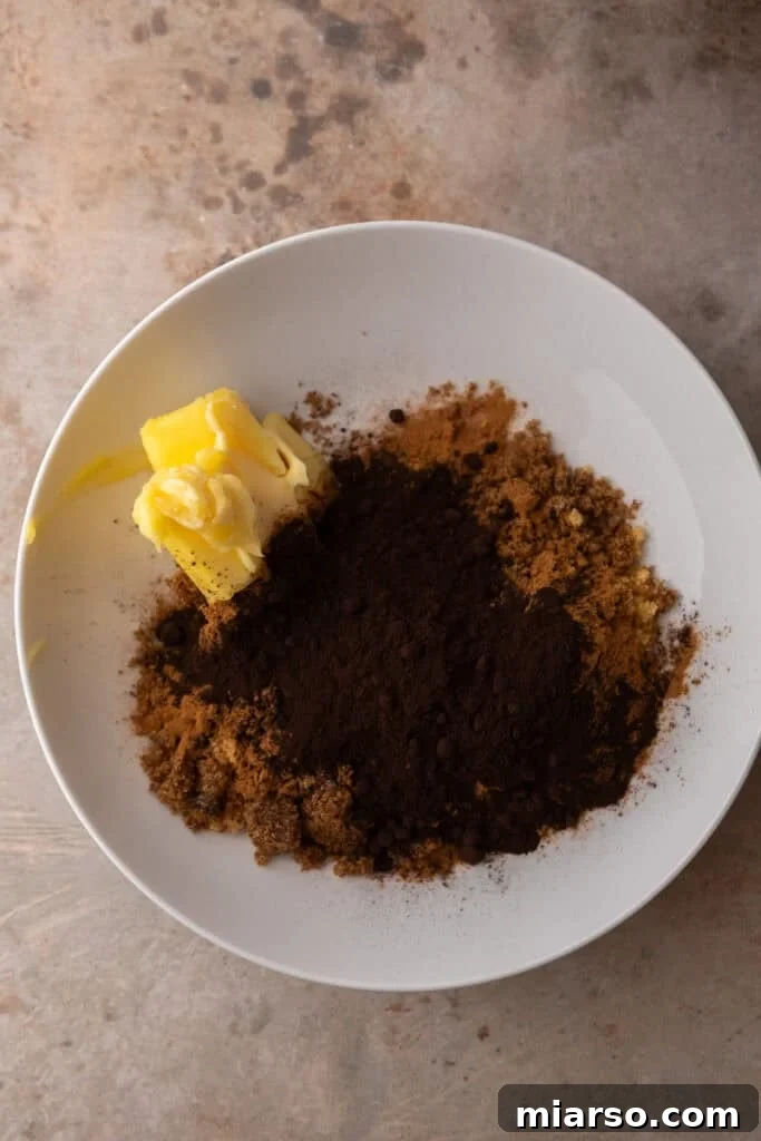 unmixed ingredients in a bowl
