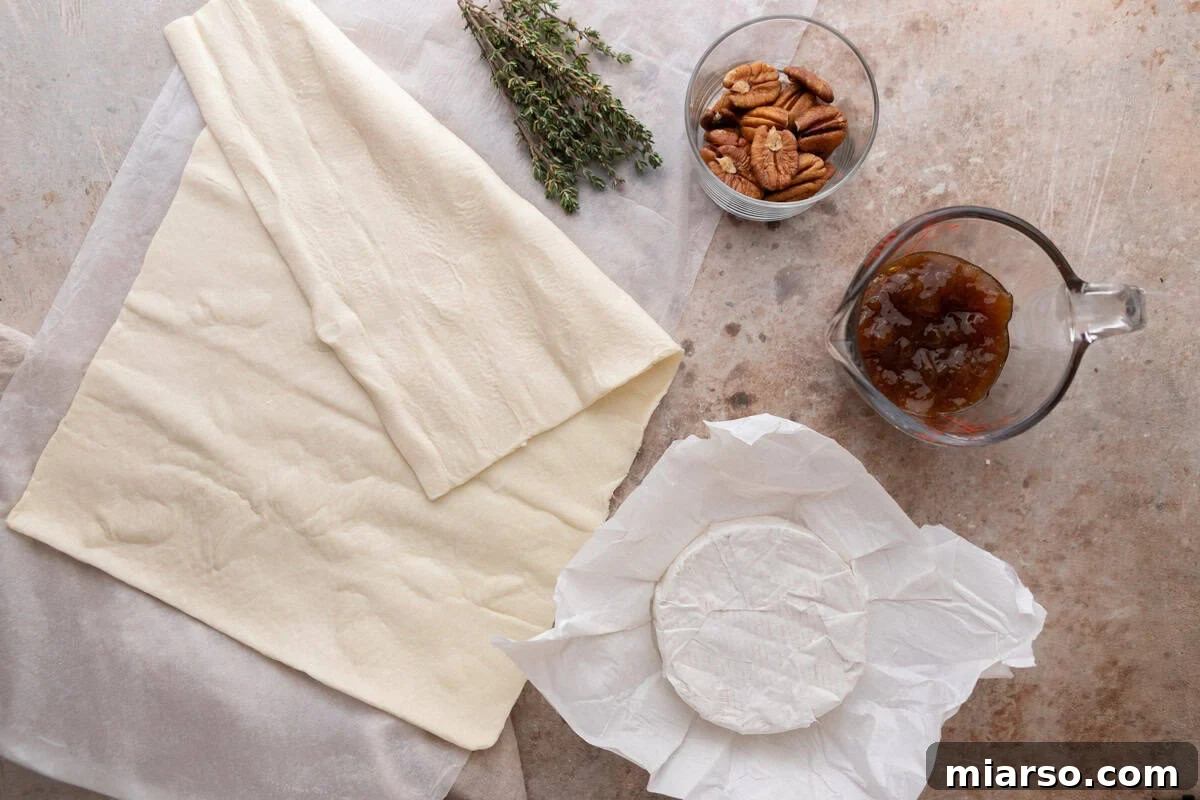 Ingredients laid out on a counter