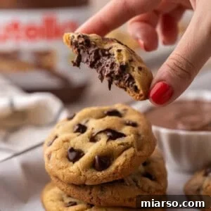 Chocolate Chip Nutella Stuffed Cookies