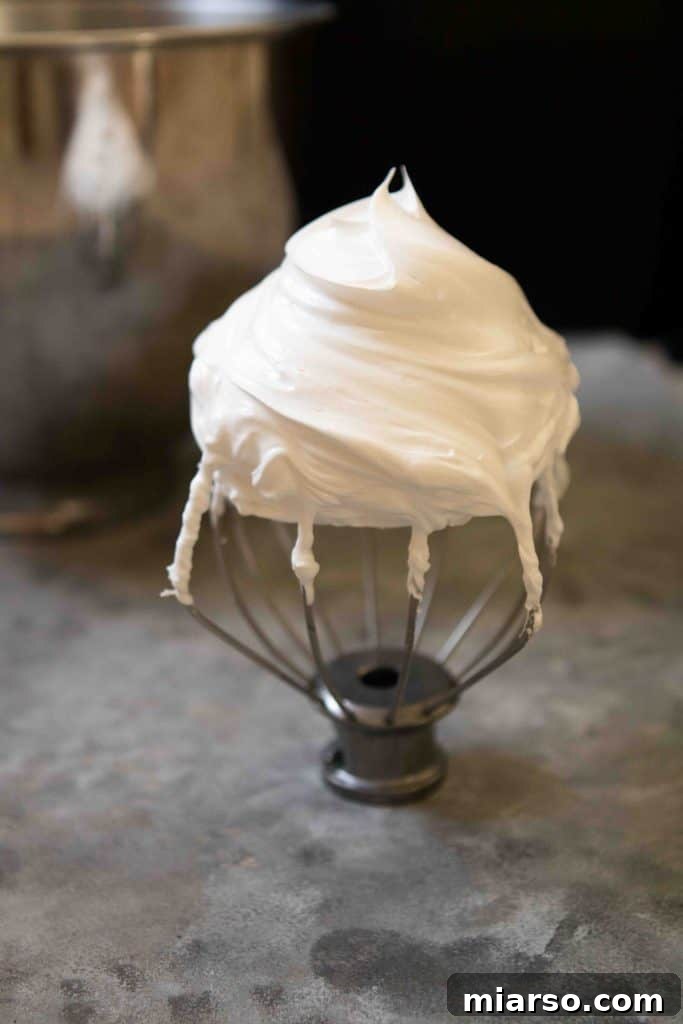 Stiff peak egg whites