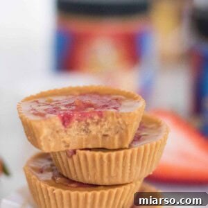Healthy peanut butter and Jelly cups, a guilt-free sweet treat