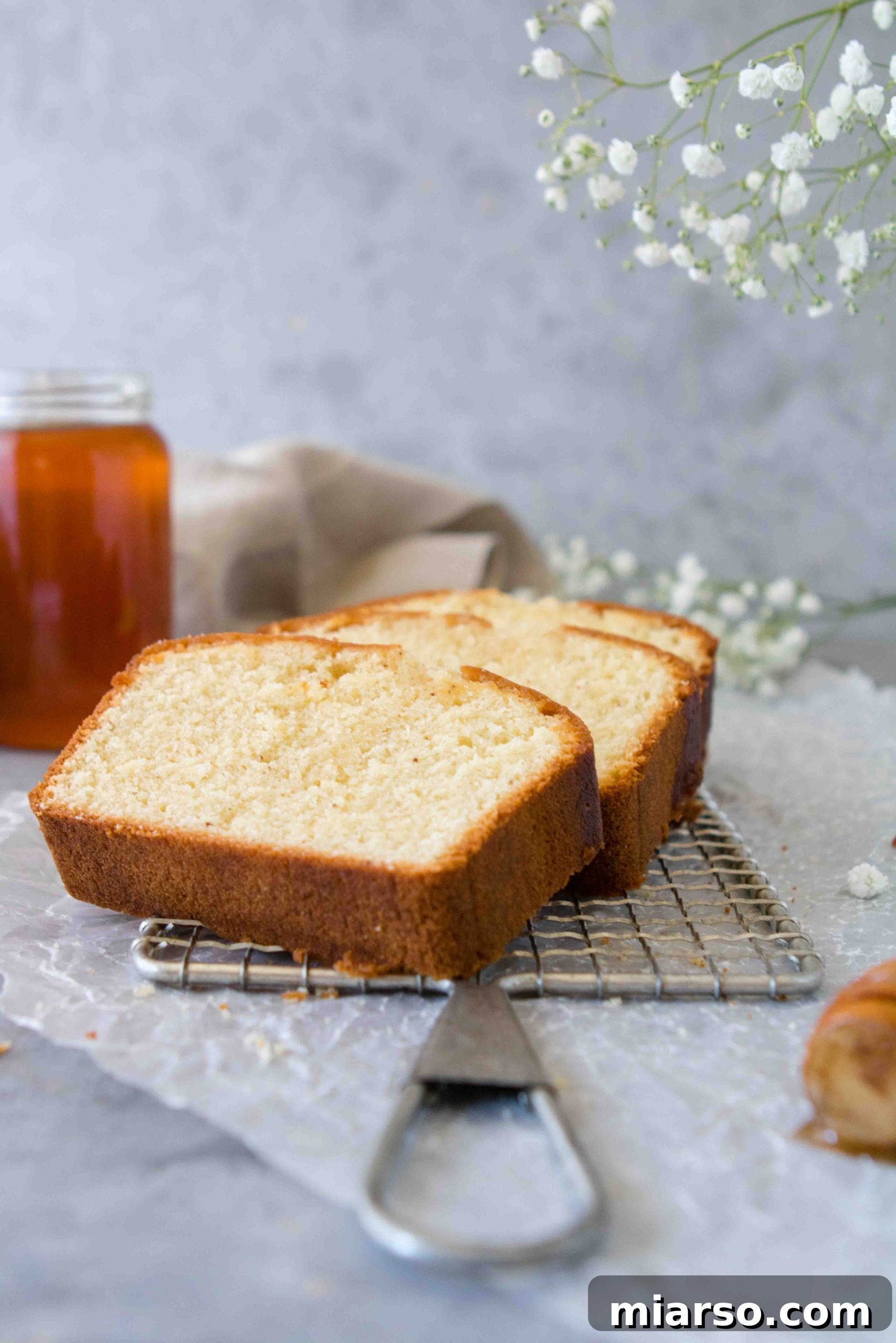 Grandma Inspired Moist Honey Tea Cake Loaf 6 Perfectly baked golden honey tea cake