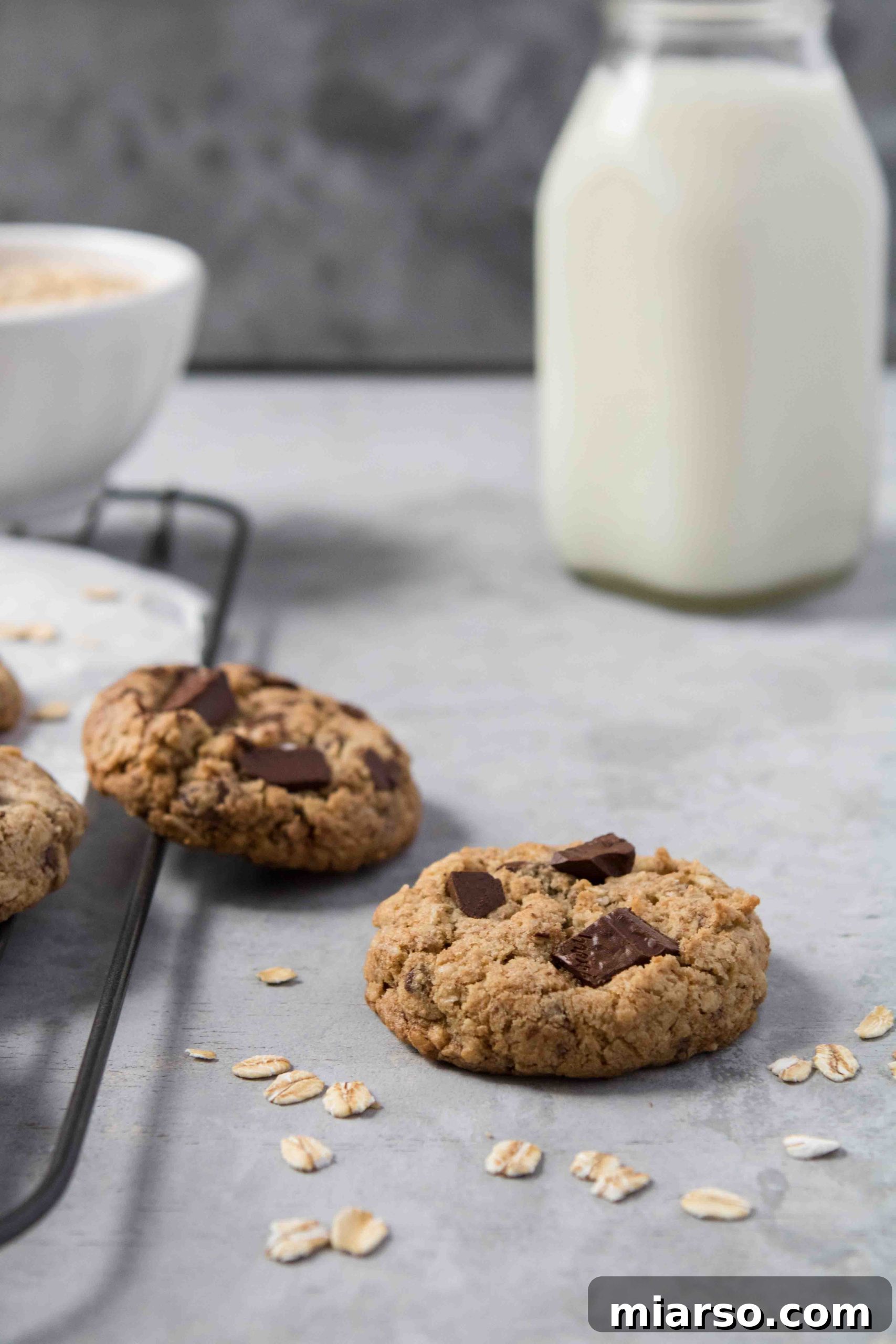 Small batch oatmeal chocolate chip cookies
