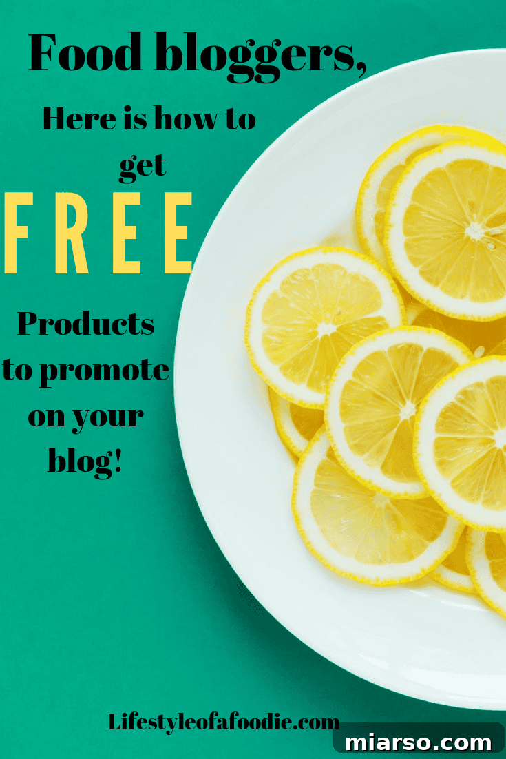 A food blogger's guide to getting free products and sponsorships. Learn how to promote items on your blog and Pinterest.