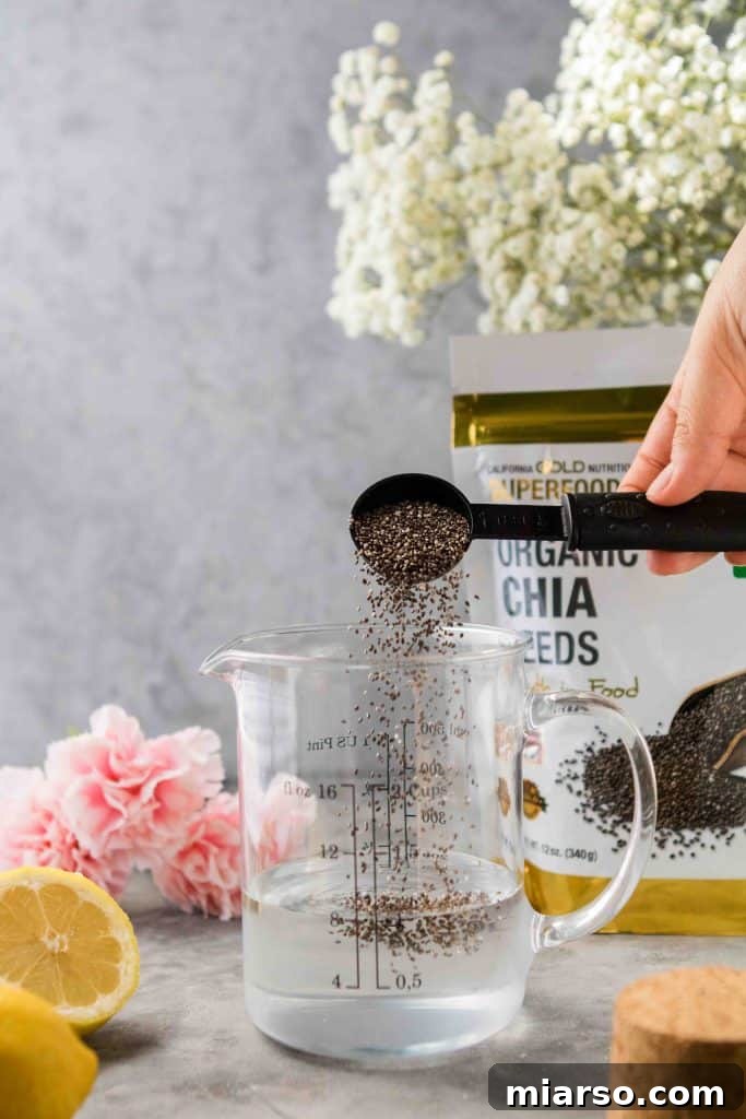 Soak the chia seeds in water