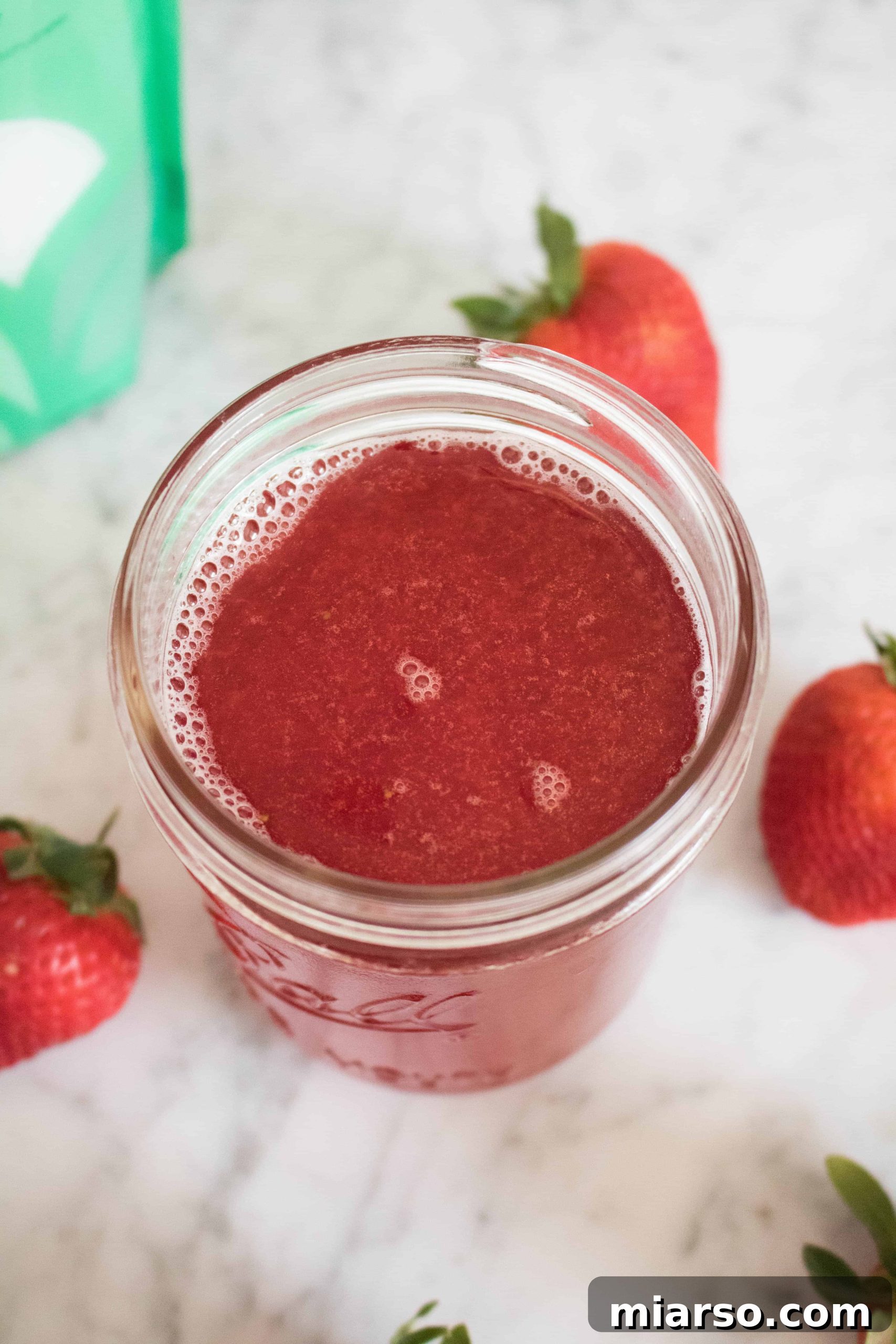 Homemade Low Carb Keto Strawberry Xylitol Simple Syrup
