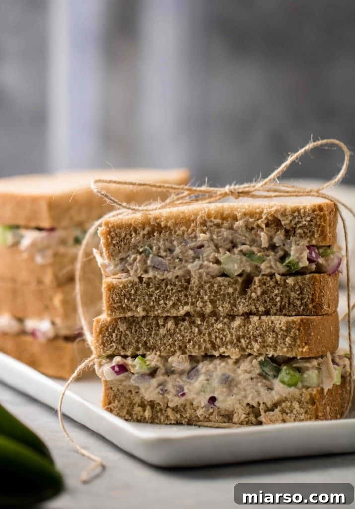 Easy tuna salad sandwich, perfect for a quick lunch