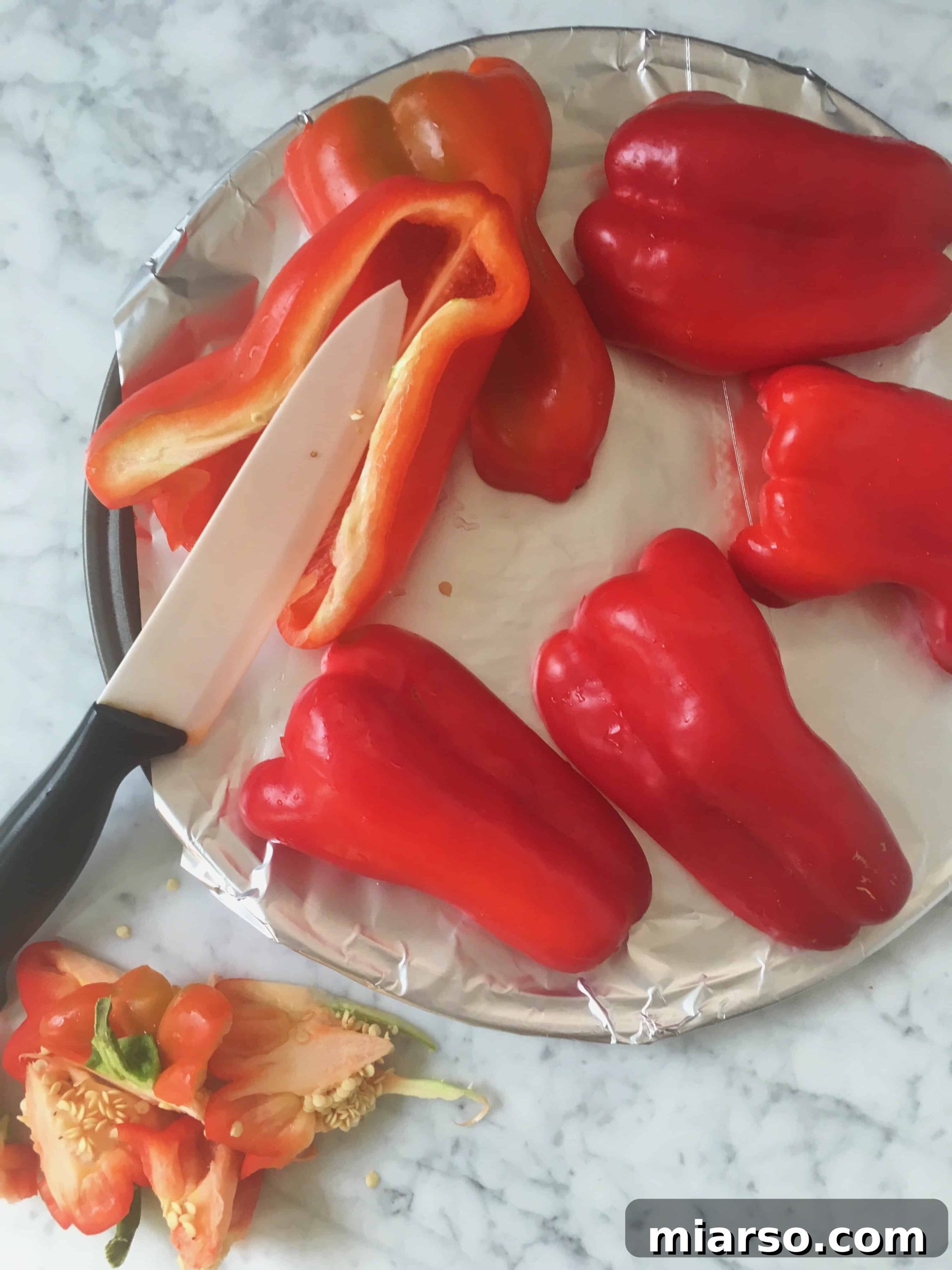 Red bell pepper cleaning process