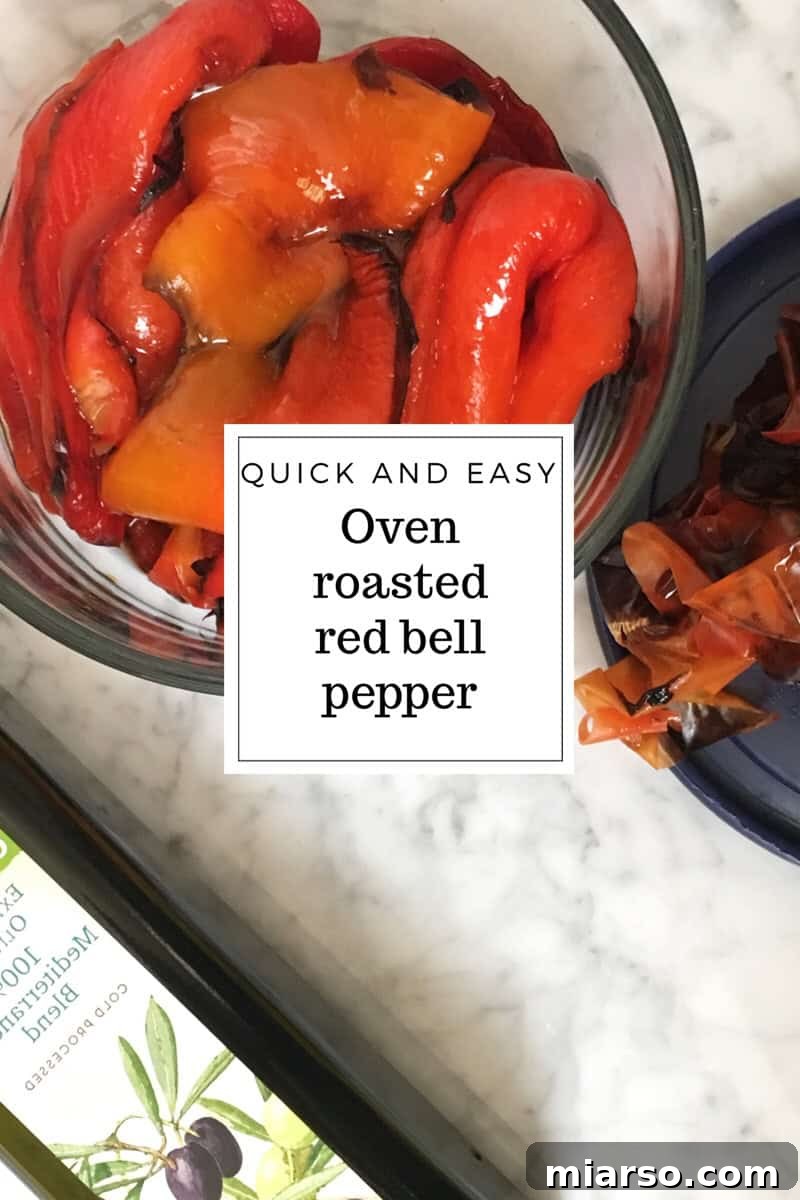 How to make oven roasted red bell pepper