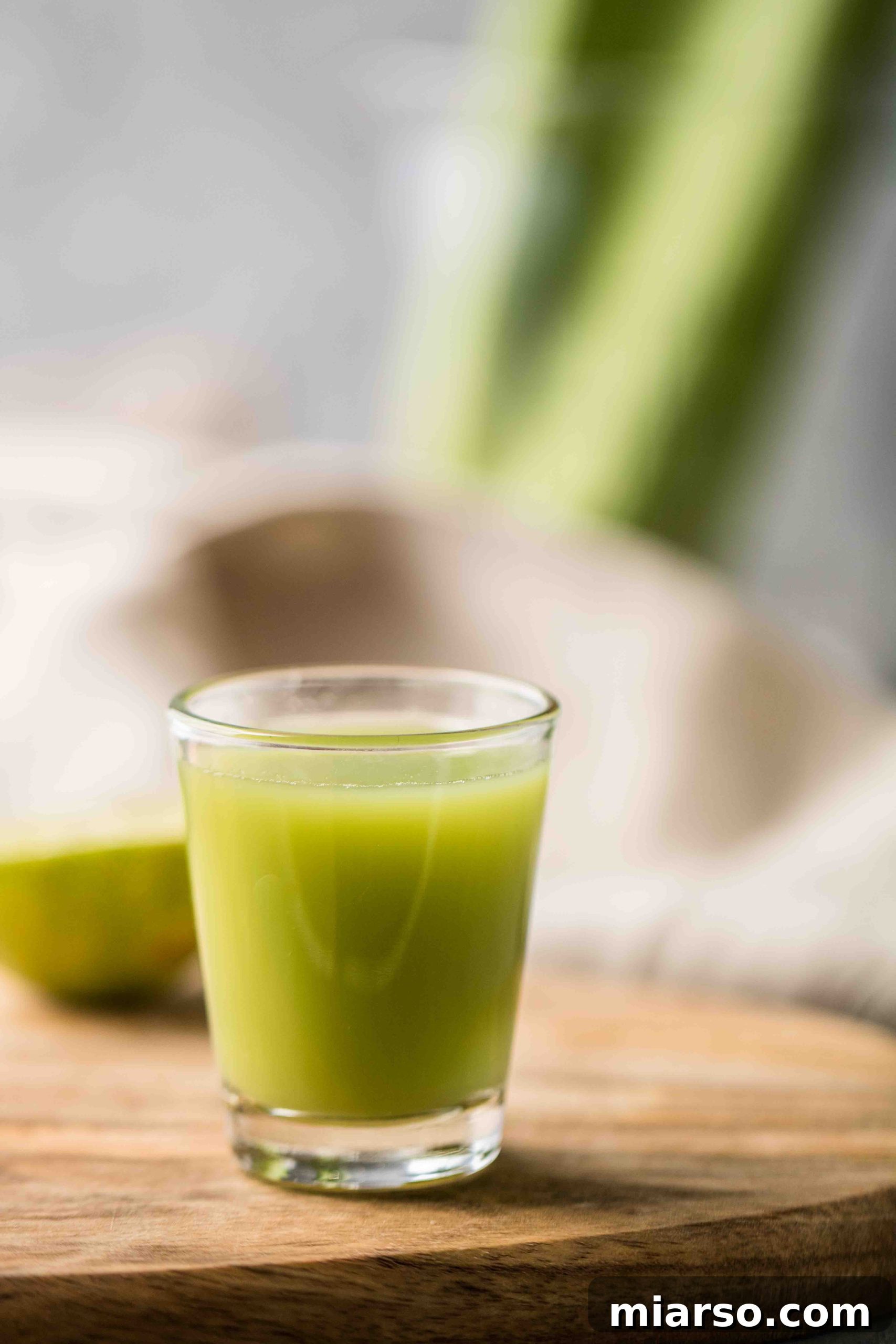 Nutrient-dense green health shot for overall body wellness
